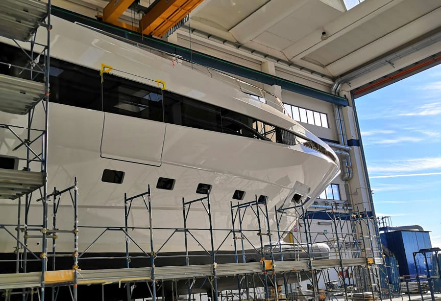 45.5 metre Mangusta GrandSport aluminium new build project