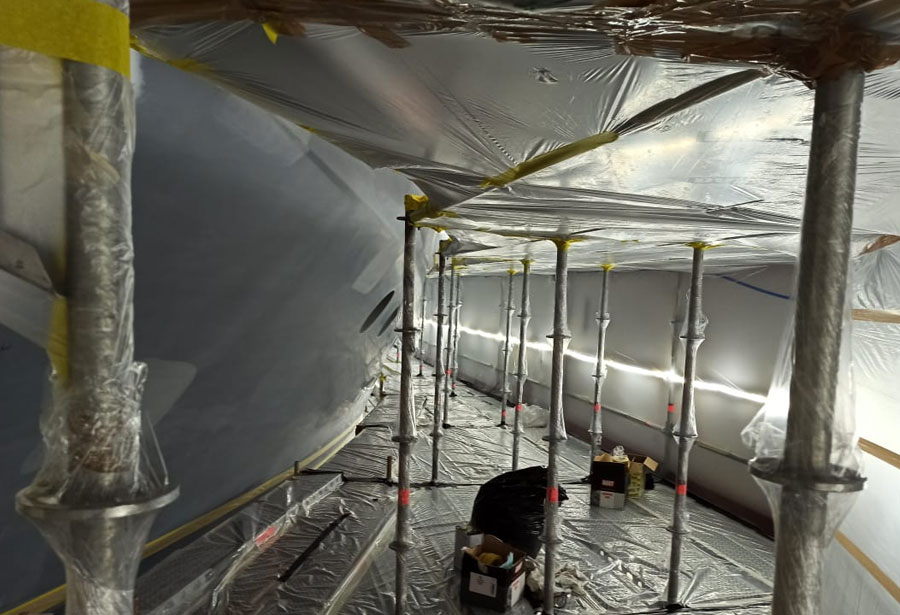 58 metre M Y Jade refit subcontract project in New Zealand