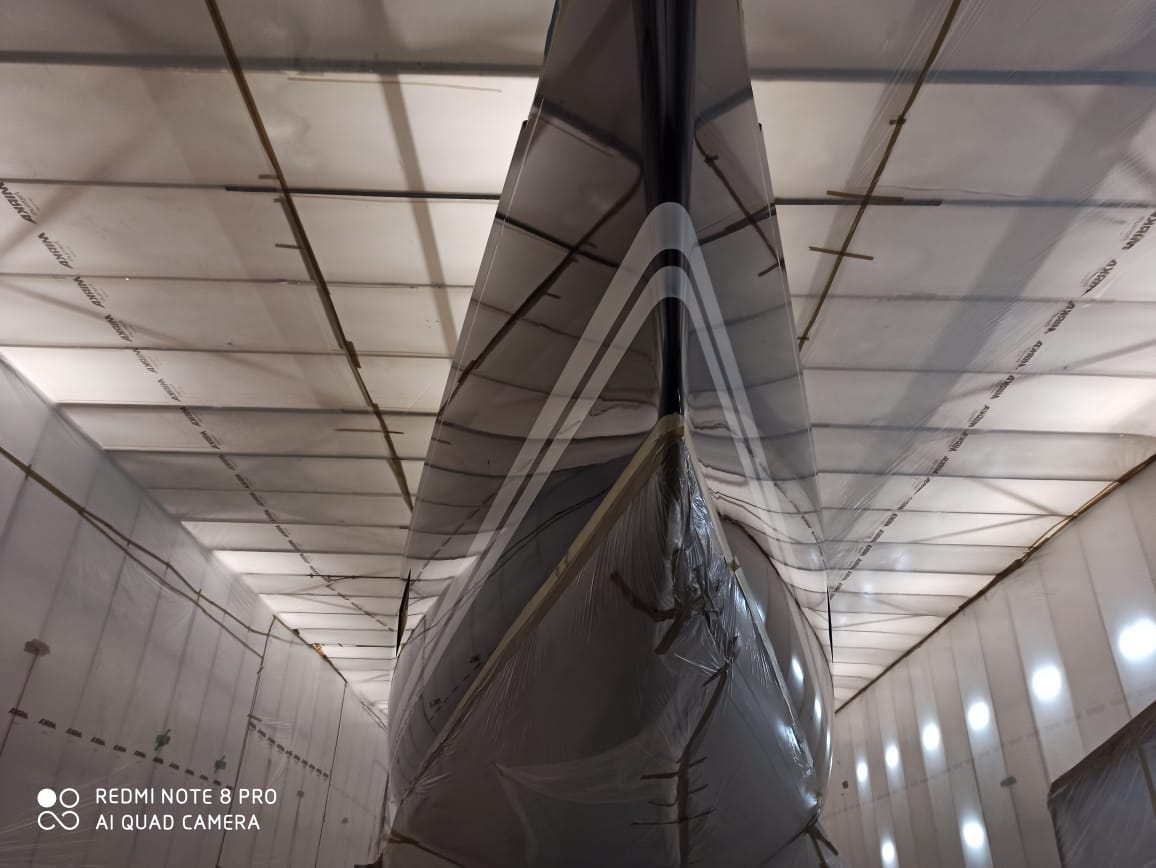 16.5 metre Nautor Swan fairing and painting new build project